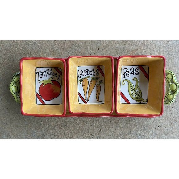 Pacific Enterprises vegetable Serving Dish 4 parts New in box Mercedes Banz - Picture 9 of 9